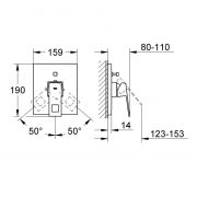 Смеситель однорычажный для ванны Eurocube Grohe