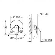 Смеситель однорычажный для душа Europlus Grohe