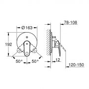 Смеситель однорычажный для ванны Europlus Grohe