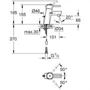 Смеситель однорычажный для раковины DN 15 S-Size Concetto Grohe 32 206 10E
