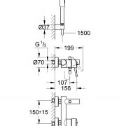 Смеситель однорычажный для ванны, DN 15 Concetto Grohe 32 212 001