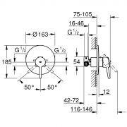 Смеситель однорычажный для душа, DN 15 Concetto Grohe 32 213 001