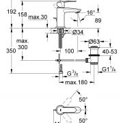 Смеситель для раковины Grohe Eurostyle Cosmopolitan 23037002