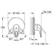 Смеситель однорычажный для душа Eurostyle Grohe