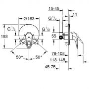 Смеситель однорычажный для душа, DN 15 Eurostyle Grohe 33 635 003