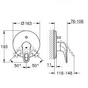 Смеситель однорычажный для ванны Eurostyle Grohe 19 506 LS3