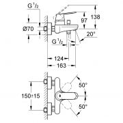 Смеситель однорычажный для ванны, DN 15 Eurosmart Cosmopolitan Grohe 32 831 000