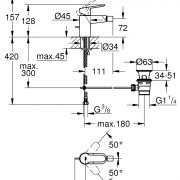 Смеситель однорычажный для биде DN 15 BauEdge Grohe 23 331 000