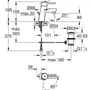 Смеситель однорычажный для раковины DN 15 S-Size Concetto Grohe 23 380 10E