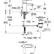 Смеситель для раковины (умывальника) Grohe Eurostyle Cosmopolitan 2337420E хром