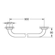 Ручка для ванной Essentials Grohe 40 795 001