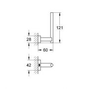 Держатель запасного рулона бумаги Essentials Cube Grohe