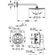 Набор для комплектации душа с Rainshower Cosmopolitan 310 Grohtherm 3000 Cosmopolitan Grohe