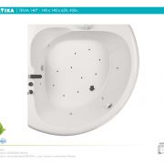 Ванна угловая Акватика Тема Standart 140x140x65