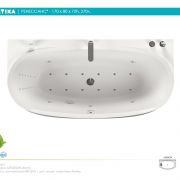 Ванна радиусная Акватика Ренессанс Sensa 170x80x72