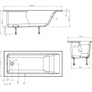 Ванна из искусственного камня Astra-Form Нейт 160x70x65
