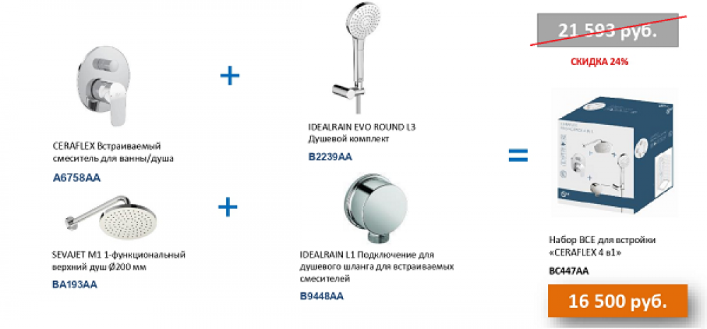 Промо набор. Ideal Standard bc447aa. Ideal Standard промо-набор «все для встройки» «Ceraflex 4 в 1». Bd001aa промо-набор смесители и душевой гарнитур Ceraflex 3 в 1. Ideal Standard Ceraflex промо комплект 4 в 1.